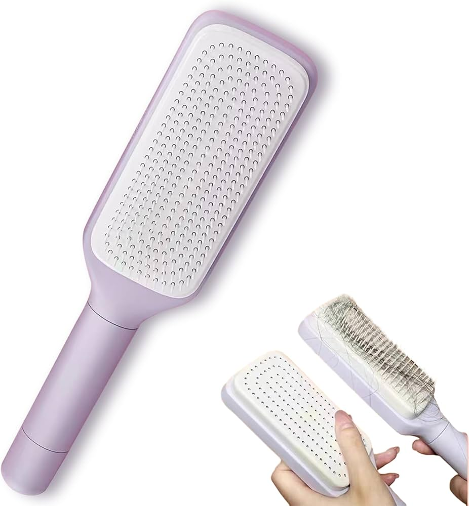 4-in-1 Self-Cleaning Hair Brush